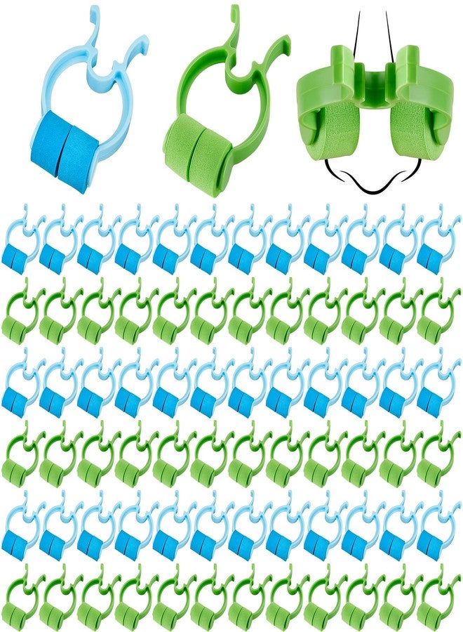 فاباي مشبك فاباي لوقف نزيف الأنف، 100 قطعة، مشبك أنفي لوقف نزيف الأنف للبالغين في حالات الطوارئ والحوادث، أزرق وأخضر - Image 1